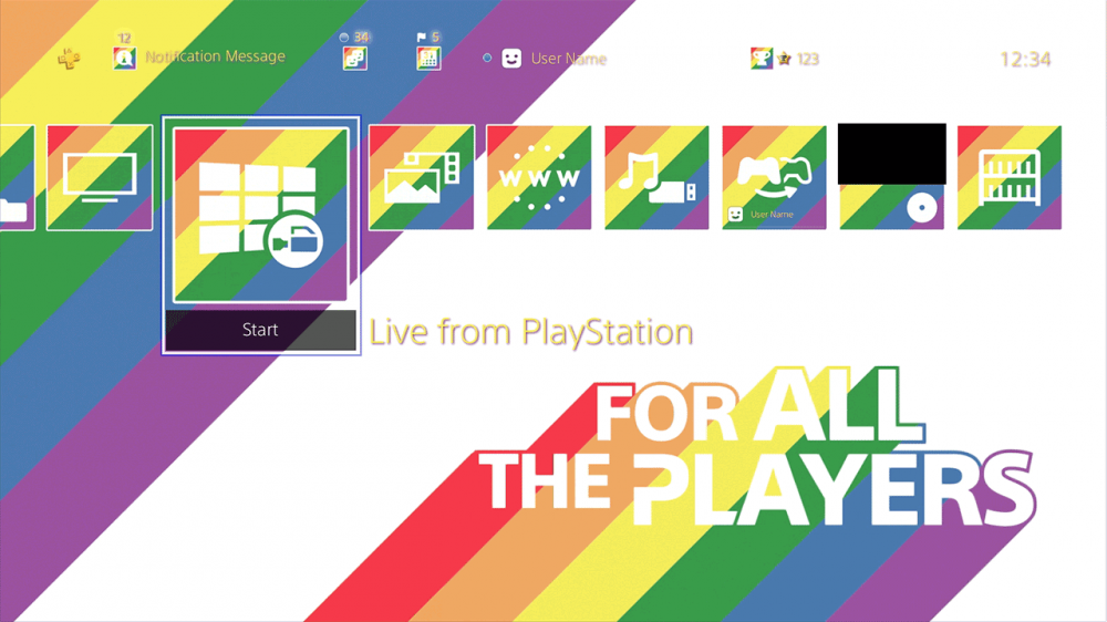 «Для всех игроков»: для PS4 доступна тема с цветами радуги