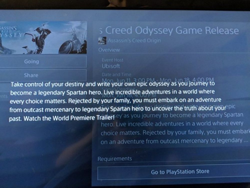 Утечка: в PSN появилось описание Assassin's Creed: Odessey. Главный герой — спартанец