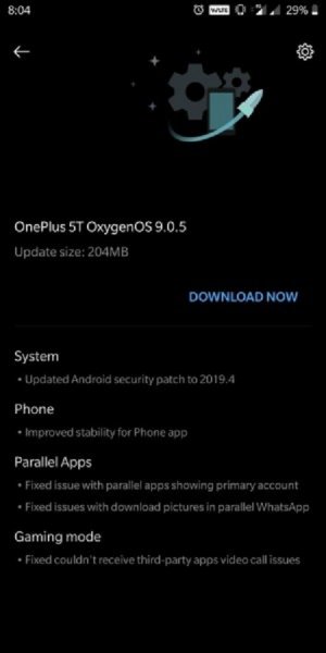 OnePlus 5 и OnePlus 5T получат обновление ОxygenOS до 9.0.5