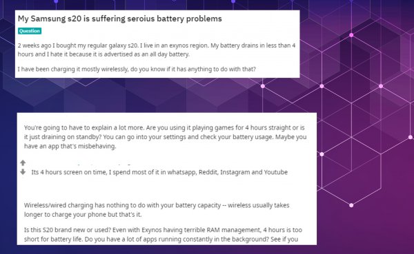 Владельцы Samsung Galaxy S20 жалуются на проблемы с батареей