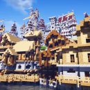 Посмотрите, как выглядит Новиград из Witcher 3 в Minecraft